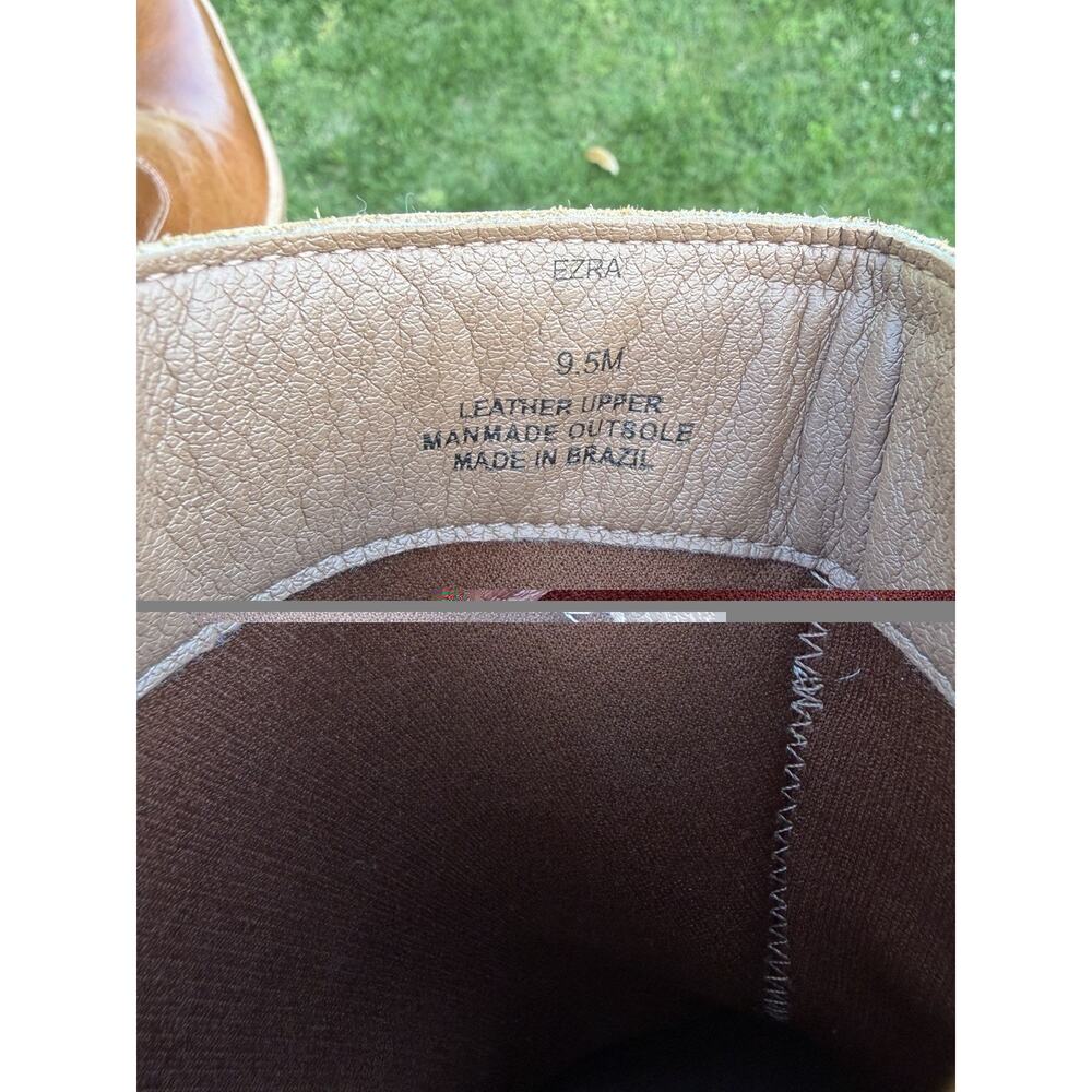 $215 Matisse Ezra Boot Leather Ankle Square Toe Cognac Brown Tan Size 9.5 - Picture 7 of 7